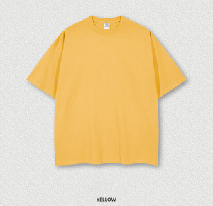 เสื้อยืดคอกลมแฟชั่นสตรีทแวร์ผ้าฝ้าย260สำหรับผู้ชายเสื้อยืดคอกลมทรงหลวมใส่ได้ทั้งชายและหญิง - Product Image 5