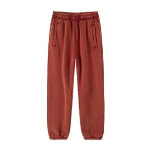Ensemble de pantalons de survêtement à capuche pour hommes personnalisés tissu écologique lavé à l'acide en détresse fermeture éclair Style décontracté Jogger pantalons de survêtement à capuche - Product Image 5