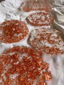 Eco Friendly Resin <b>Drink</b> Protection Pad High End Quality Smooth Surface Bohemian Style Handmade Lightweight <b>for</b> Daily Table Use - Product Image 3