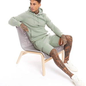 Sudaderas con capucha informales y conjunto corto 100 por ciento de algodón Ropa de entrenamiento para hombre con logotipo personalizado Sudadera con capucha de manga larga Pakistán hecho - Product Image 4