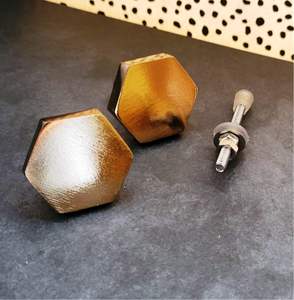 Pomo de Puerta Hexagonal de Mármol con Latón, Color, Forma y Tamaño Personalizados, Hecho en India - Product Image 6