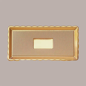 25 uds Medoro oro bandeja rectangular de plástico rígido 15x20 Alcas juego de bandejas decorativas - Product Image 1