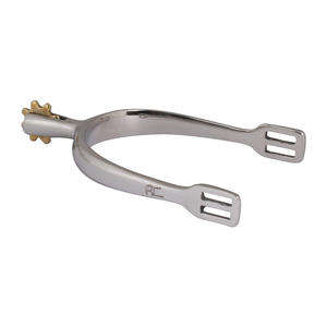 Haute qualité hommes anglais équitation en acier inoxydable éperon tête ronde Rectangle tiges pour l'équitation - Product Image 4