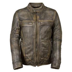 Veste en cuir pour homme, style streetwear décontracté, en cuir véritable, fabrication OEM, vente en gros - Product Image 1