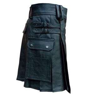 Vente chaude Nouveau style de kilts en cuir pour hommes en différentes tailles et couleurs Prix raisonnables Kilts en cuir de longueur régulière - Product Image 3