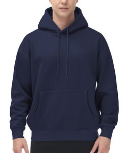 Sudadera con capucha de mezcla de algodón acogedora para hombre para deportes al aire libre Chaqueta de gimnasio de moda con bolsillo frontal Impresión digital de moda para invierno - Product Image 1