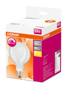Lámpara globo de cristal LED regulable E27 12W 2700K 150x95mm. (Osram 4058075112131) - Product Image 2