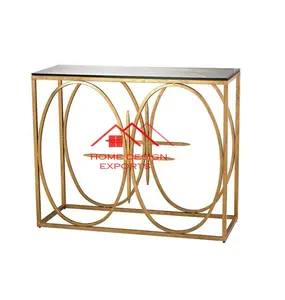 Design attrayant fait à la main de luxe finition dorée Table Console au prix de gros Morden Home Decor Funiture