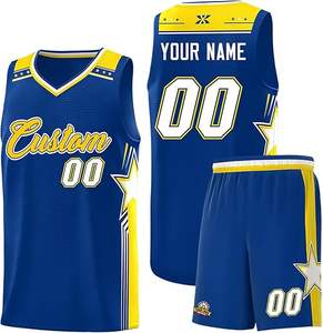 Custom Basketball Uniform Personalized Printed Team and Number Basketball Top Set and <b>Shorts</b> Sports industry - Product Image 3