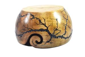 Bol en fil de bois fabriqué à la main conception de découpe de tourbillon Style Simple tricot Crochet fournitures cadeau parfait - Product Image 5