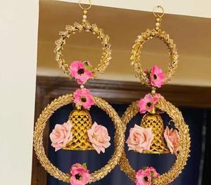 Rose Cloche Tenture Murale À La Mode Décor À La Maison Porte Valance Décoration De Mariage Pendaison De Crémaillère Cadeau Floral Boho Décoration Murale Attrape Soleil - Product Image 5