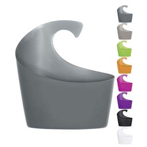 Cestino portaoggetti Spirella 'Sydney Wall basket' in polipropilene grigio, 25 x 22,5 x 8,5 cm - Product Image 1