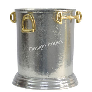 Enfriador de vino para bebidas decorativas, suministros para fiestas, Bar, evento, Metal grande de cubo de hielo de cerveza, estilo estribo de caballo, Enfriador de vino nuevo - Product Image 5