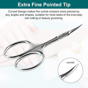 Ciseaux à cuticules de style russe de haute qualité, durables, avec logo personnalisé, en acier inoxydable, lame incurvée, ciseaux à ongles pointus pour la beauté des ongles - Product Image 4