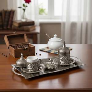 Juego de Tazas de Hierro Fundido para 2 Personas, Vajilla Metálica Resistente - Product Image 3