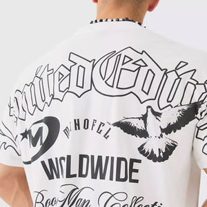 Logo personnalisé de haute qualité imprimé graphique séchage rapide hommes Gym T-Shirts 100% coton tenue décontracté conception personnalisée avec impression unie - Product Image 5