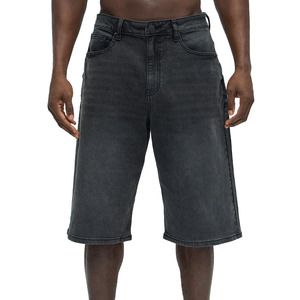 Custom Vintage Washed Solid Men Jean Shorts Casual Hasta la rodilla Baggy Denim Shorts Custom Jorts para hombres Pantalones cortos de mezclilla para hombres 2025 - Product Image 1