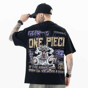 2025 Top Tendance Boxy Fit O-Neck T-Shirt pour Hommes Coton Sérigraphie Solide Surdimensionné Poids Lourd DIY Street Style Personnalisé Tricoté - Product Image 3