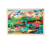 Puzzle animal dinosaure en MDF multicolore pour enfants Puzzle éducatif interactif pour tout-petits et enfants
