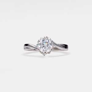Excellente coupe flocon de neige forme D couleur VVS1 Lab Grown Diamond bague de fiançailles de mariage 14k or massif IGI certifié cadeau à la mode - Product Image 1