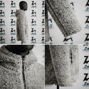 Men's <b>Sherpa</b> Hooded Fleece Sweatshirt Solid Color Winter Casual Wear Regular Fit Knitted Unlined Breathable <b>Sherpa</b> Hoodies - Product Image 4