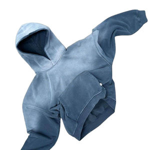 OEM 100% coton unisexe lourd pull sweat à capuche pour hommes personnalisé en détresse fermeture éclair complète sweats à capuche impression bouffante - Product Image 2