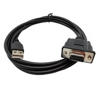 Cable adaptador serie USB a DB9 hembra, USB 2,0 macho a RS232 Com hembra DB9 Cable convertidor serie