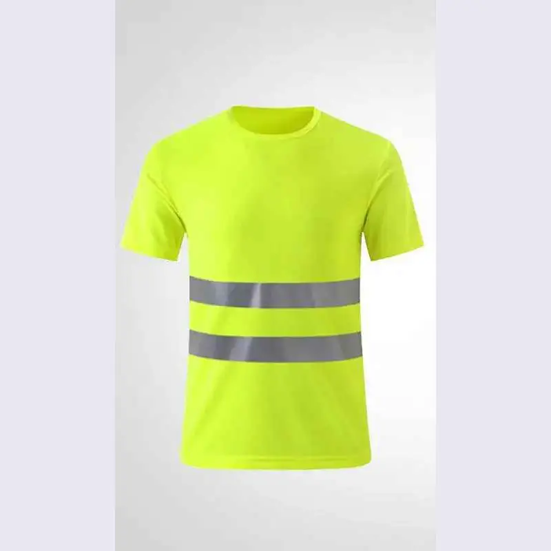 2024 sur mesure col rond bonne qualité hommes haute visibilité à manches courtes sécurité réfléchissante haute visibilité t-shirt vêtements de travail t-shirts