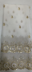 Tela de Georgette de viscosa pesada de diseño único para Garara Sharara que hace la tela disponible para la venta de la India - Product Image 3