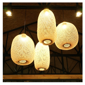 Abat-jour en bambou minimaliste moderne fait à la main élégant éclairage d'intérieur d'ambiance chaude couvertures lumineuses uniques pour la maison - Product Image 2