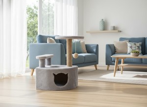 High-quality Amistar <b>scratching</b> post Silver Paw Palace, eco-friendly and durable. Suitable for all breeds and sizes. - Product Image 4