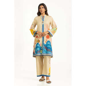 Conjunto Coordinado Estampado Bohemian Cross Slub IPST-55035 de 2 Piezas para Primavera/Verano, Talla XS, con Mangas Tres Cuartos - Product Image 5