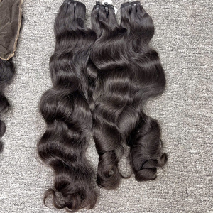 Extensiones humanas rizadas onduladas naturales Supe doble dibujado sin químicos - Product Image 1