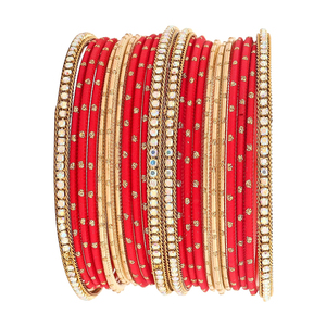 Haute qualité dames fantaisie multicolore verre Churiya bracelets ensemble nouveauté vêtements de mariage en ligne taux de gros - Product Image 4