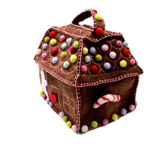 Sac en laine feutré à la main de couleur marron, ustensile de rangement élégant et décoratif pour la maison, multi-usage, - Product Image 2