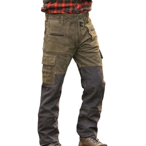 กางเกงคาร์โก้แฟชั่นสำหรับผู้ชายกางเกงหนังทรงสลิมฟิตเอวน้ำหนักเบาปรับแต่งได้ - Product Image 5