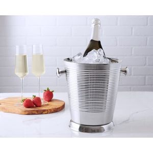 Refroidisseur de vin en métal de capacité de 5L et seau à glace avec poignée en acier inoxydable pour les occasions de mariage pour seau à champagne - Product Image 4