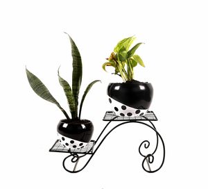 Jardinière en métal doré en nid d'abeille pour la décoration de la maison Pots de plantes maison salon chambre à coucher bureau lot de 2 jardinières - Product Image 2