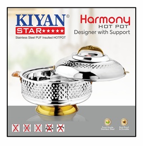Casserole isotherme en acier inoxydable écologique de haute qualité avec couvercle, diamètre 24 cm, design moderne, sans revêtement, tout usage - Product Image 1