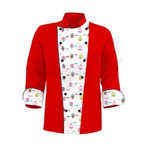 Impresión de helados de doble color Hombres Mujeres Logotipo bordado de algodón Otoño Springs Hotel-Restaurante Cocina Chef Abrigo Uniformes - Product Image 5