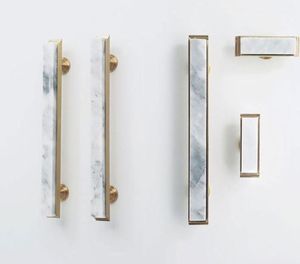 Est selling-manija de puerta de mármol y latón, abinet - Product Image 2