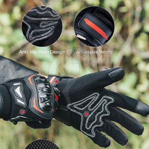 Heavy Racing Soft Interior Sportswear Guantes de moto Guantes de carreras de motos de cuero de vaca Guantes de moto de la mejor calidad - Product Image 4