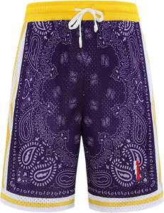 Pantalones Cortos de Baloncesto Personalizados de Moda para Hombre, Cintura Alta, de Malla, para Entrenamiento de Verano, con Costura Interior de 5 Pulgadas, Diseño Liso, Doble Capa - Product Image 4