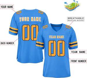 Maillots de football américain personnalisés style streetwear urbain, séchage rapide, antibactériens, respirants, anti-UV, en maille polyester, grandes tailles - Product Image 4