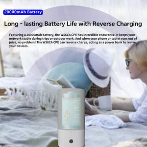 Routeur WiFi 6 CPE 5G mobile, compatible avec une utilisation domestique, portable, couverture de 200 m², port WAN, point d'accès cellulaire MiFi, VPN, WEB, batterie, MIFI - Product Image 2