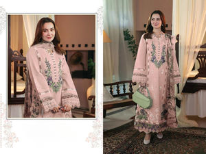 Divers patchs de broderie Collection de costumes pur coton Salwar Kameez vêtements lourds indiens pakistanais à auto-broderie pour organza - Product Image 3