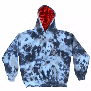 DEC Oem Personnalisé Hip Hop Tie Dye Pull Over Avec Capuche En Satin Unisexe Tye Dye Soie Doublé Logo Hoodies En Gros Hoodies - Product Image 3