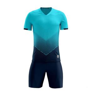 Conjunto de Camiseta de Fútbol de Manga Corta Estampada para Hombre, Uniforme de Fútbol para Adultos, Camiseta de Fútbol Azul para Niño, Nombre Personalizado, Número DIY - Product Image 3