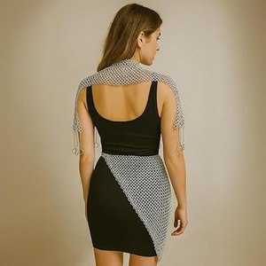 Medieval Fantasy Polished Steel Chainmail <b>Costume</b> Set Women's Antique Armor Top and Skirt Handmade Silver Gift - Product Image 4