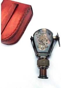 กล้องส่องทางไกลแบบตาเดียวทองเหลืองโบราณกล้องส่องทางไกลสไตล์วินเทจสำหรับการเดินเรือกล้องส่องหนังขัดเงางานประติมากรรมสมัยใหม่ของขวัญจากประเทศจีน - Product Image 5